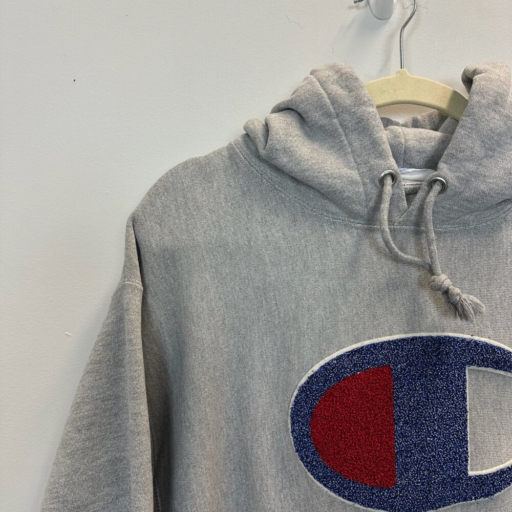 Champion Reverse Weave Pullover Hoodie Large Logo - Picture 3 of 15